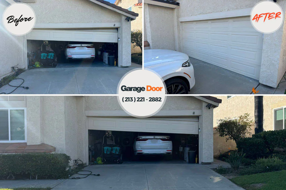 Before and after: garage door repair La Grange, KY